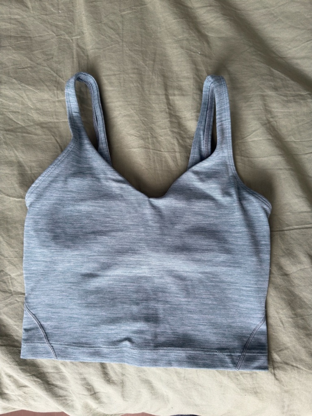 lululemon athletica Heathered Light Blue Tank Top